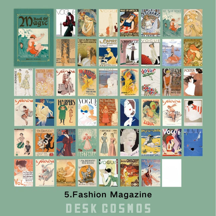 Bean Book Of Magic Fashion Magazine Poster Style Decorative Pad