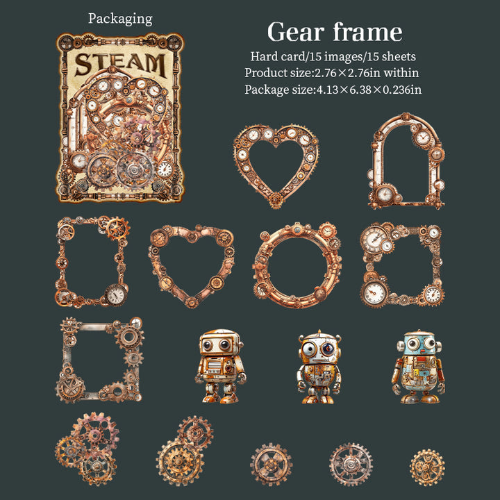 Steam Fantasy Record Stickers For Journal Lovers