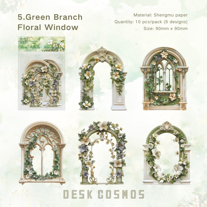 Flower Romance Series Floral Border Stickers for Creative Planners