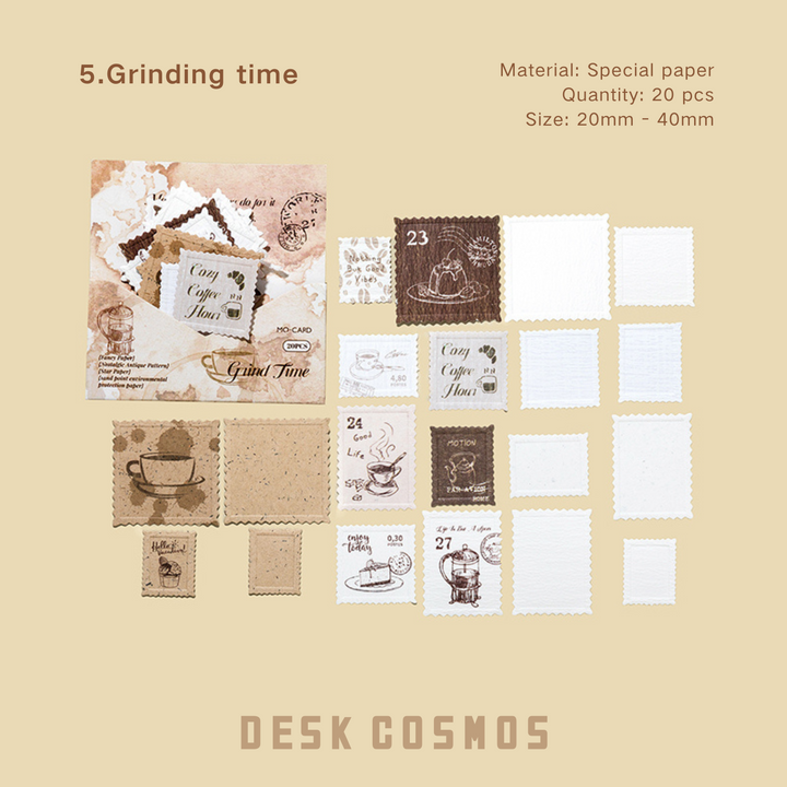 Relief Stickers Paper Stamp Series Paper Ephemera Junk Journal