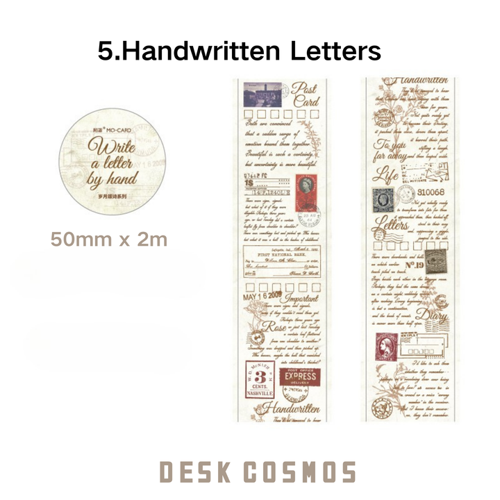 Handwritten Letters English Washi Tape