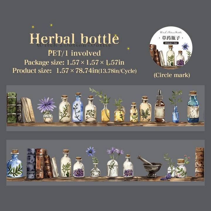 The Witchs Potion Bottle PET Tape Ideal for Collage Projects