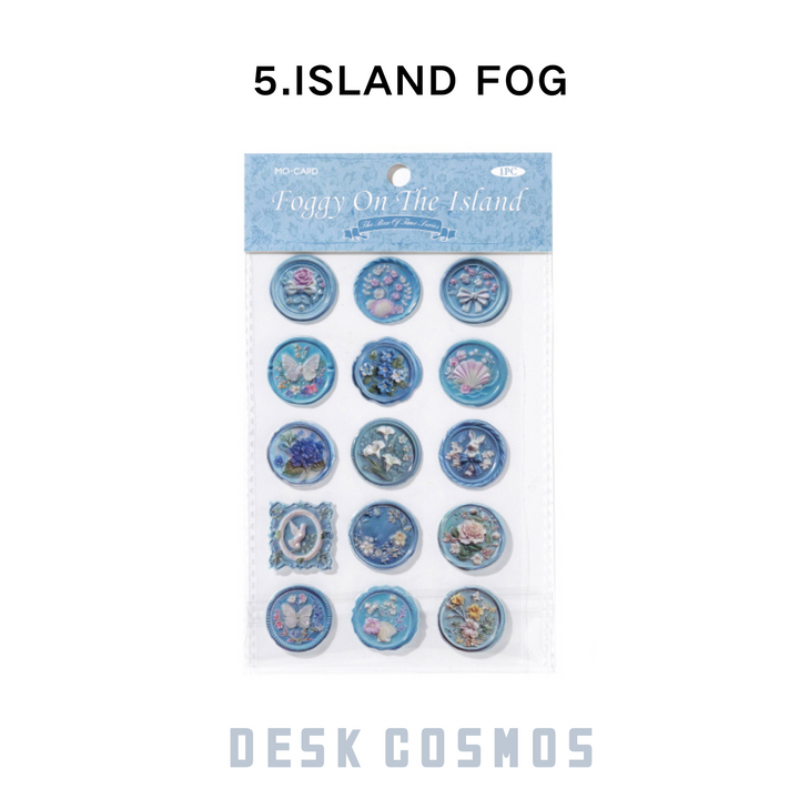 Time box series Flower Stickers with Wax Seal Effect for Journaling