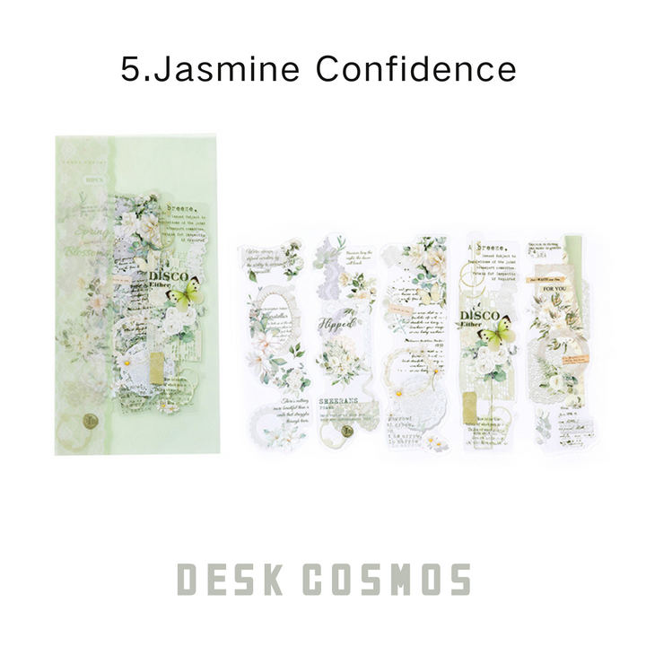 Love Spread Series Jasmine Yuxin Variant Floral Lace Retro Stickers
