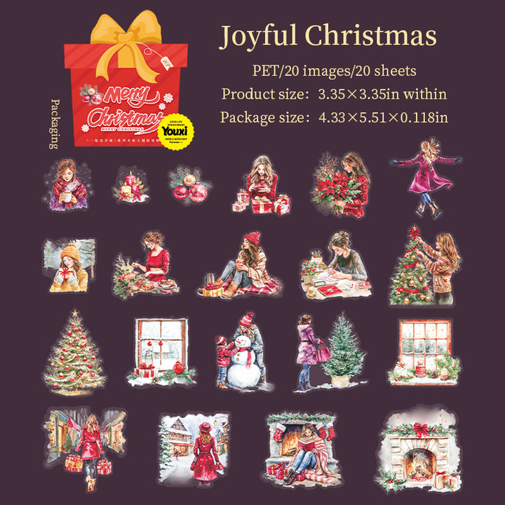 Spend Christmas Together PET Stickers Holiday Scene For Diary Creation