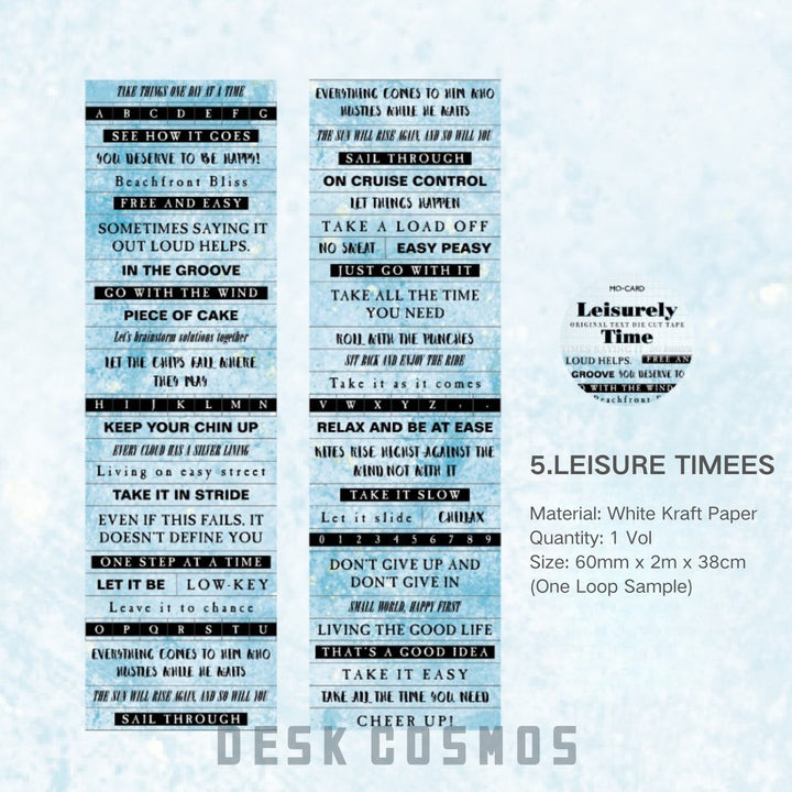 Time’s Words Series Die - cut Tape - Desk Cosmos