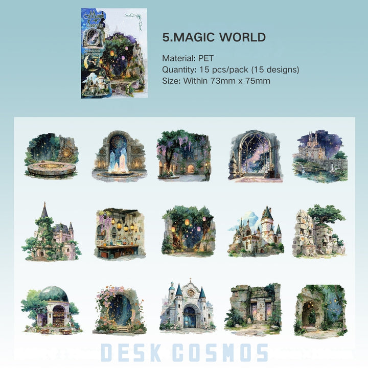 Magic Hidden Collection Series PET Stickers - Desk Cosmos