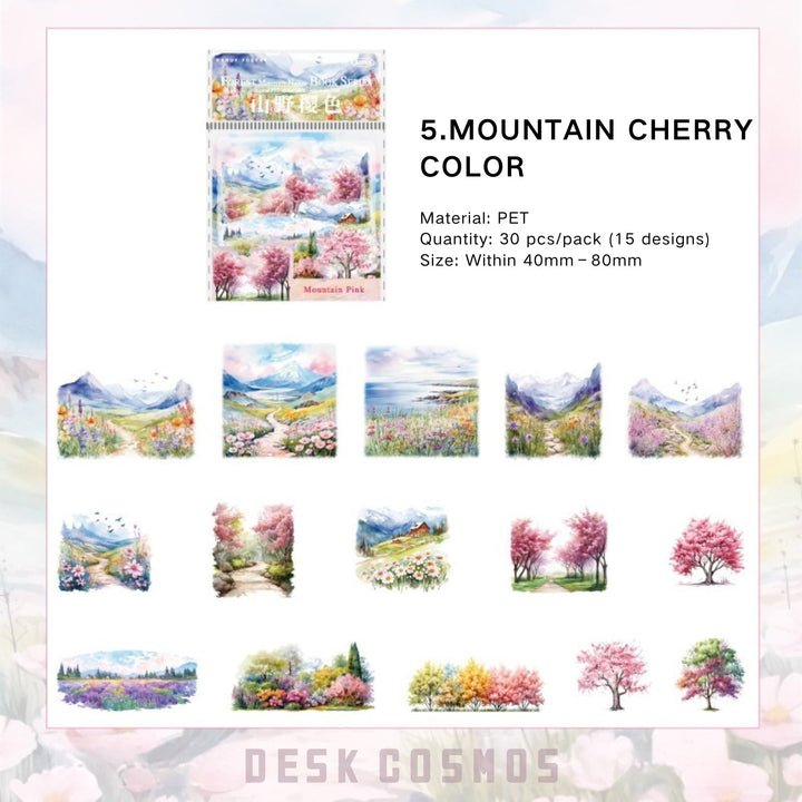 Forest and Forest PET Stickers for Custom Notebook Covers