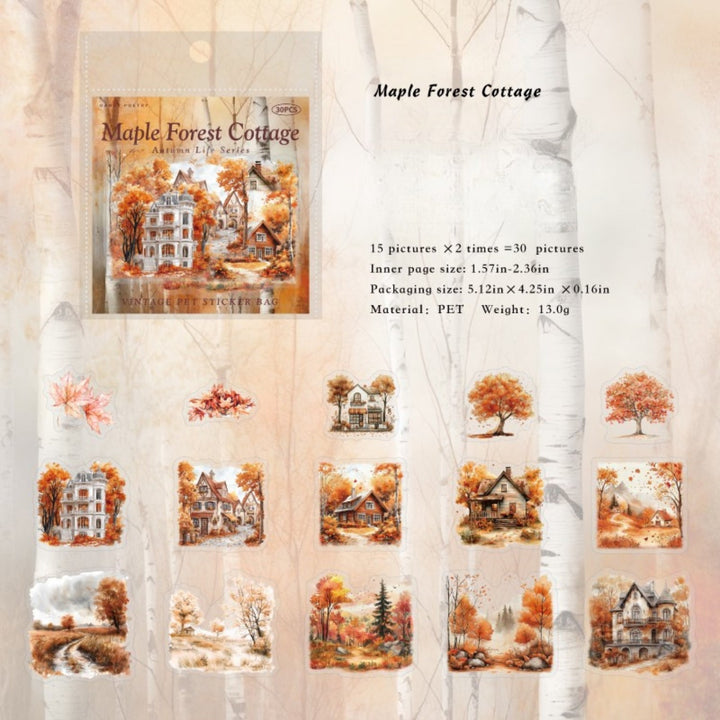 Autumn Life Journal Scrapbook Stickers - Desk Cosmos