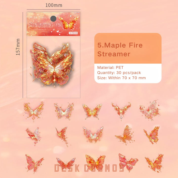 Butterfly Stickers Star Butterfly Series Delicate Insect Theme