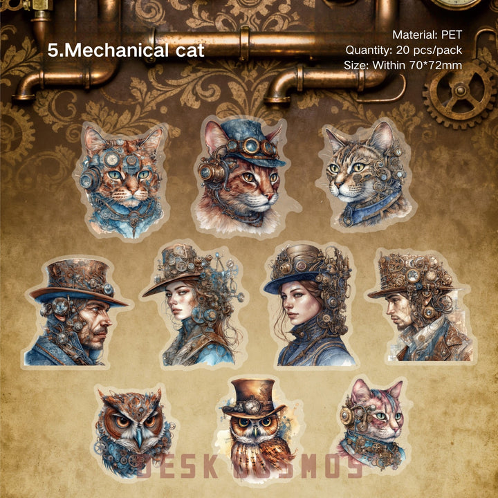 Age of Steam Series Steampunk PET Stickers - Desk Cosmos