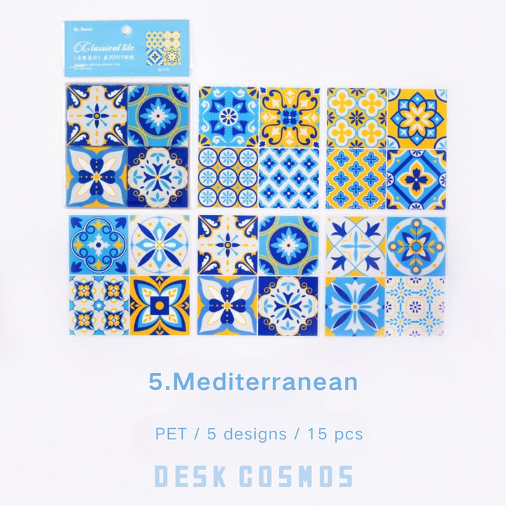 Classical Tiles Mediterranean Ethnic PET Material Aesthetic