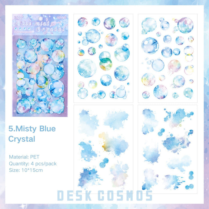 Fantasy Glazed Sugar Heart Bubble Stickers Journal DIY