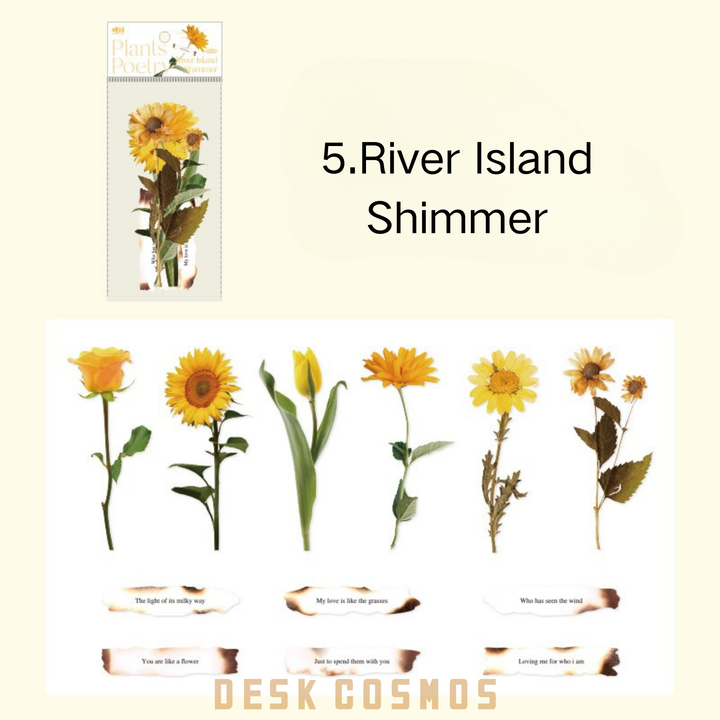 River Island Shimmer PET Stickers for vintage journal decoration