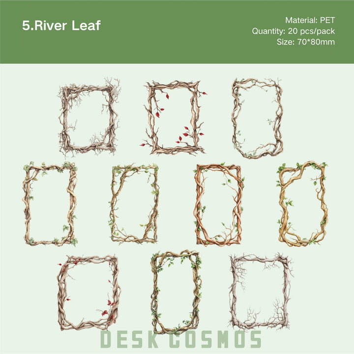 Branch Series PET Stickers Border Perfect for Journal Art