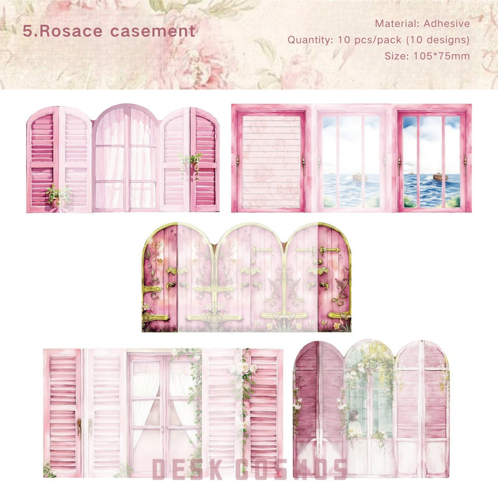 Vintage Stickers Time Window Trap Set Scrapbooking Ideas