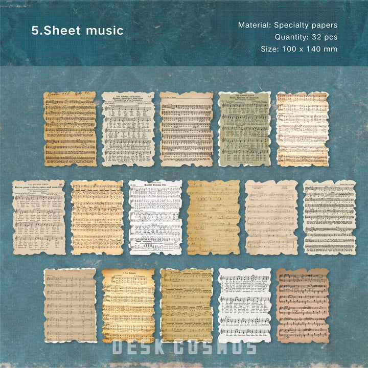 Retro Paper memory series material paper retro handwriting texture