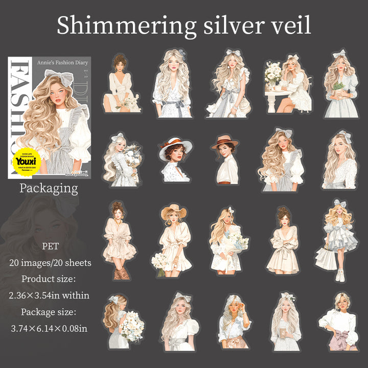 Annie's Fashion Diary Characters Cute Planner Stickers