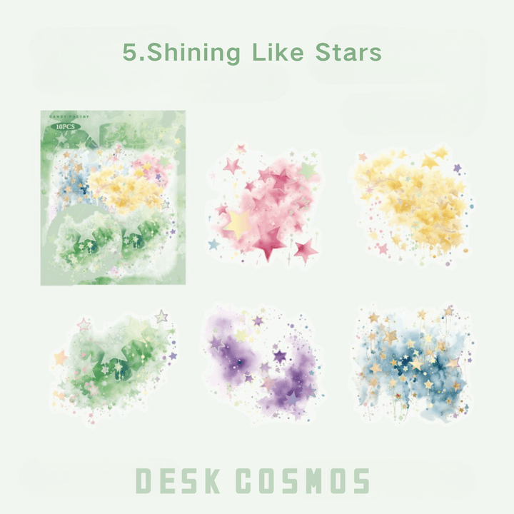 Brilliant Series Starry Glow Watercolor Laser Silver