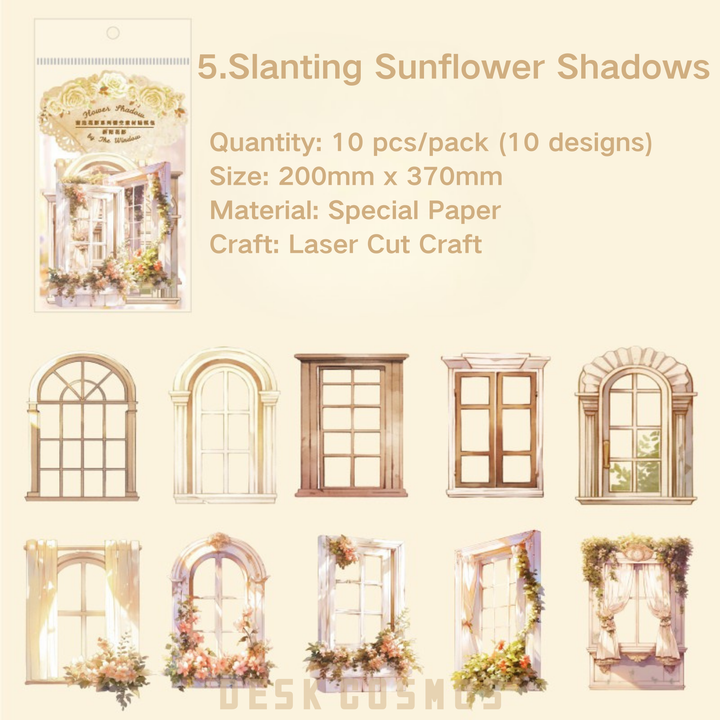 Sunset Yellow Window Stickers with Elegant Flower Design for DIY Projects