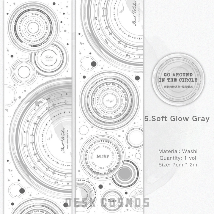 Go Around Circle Misty Grey Classic Background Layer