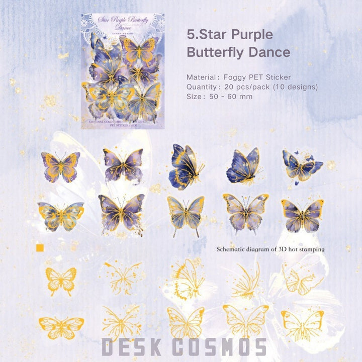 Flower Butterfly Series Romantic Butterfly Decorations for DIY Notebook