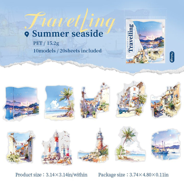 Pack Your Bags PET Stickers Nature and Cities