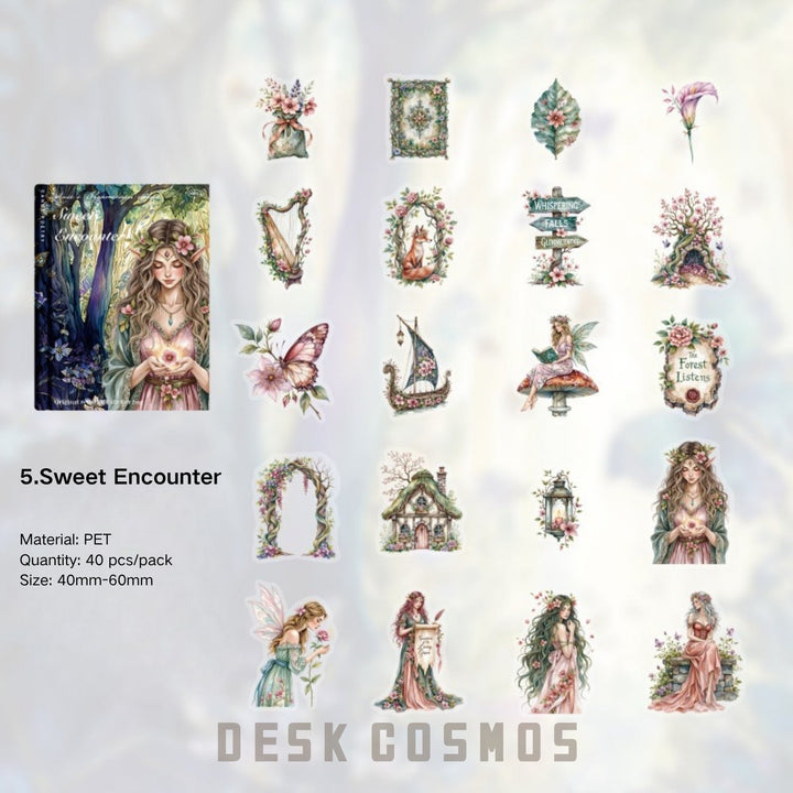 Fantasy Fairy Character PET Stickers - Desk Cosmos