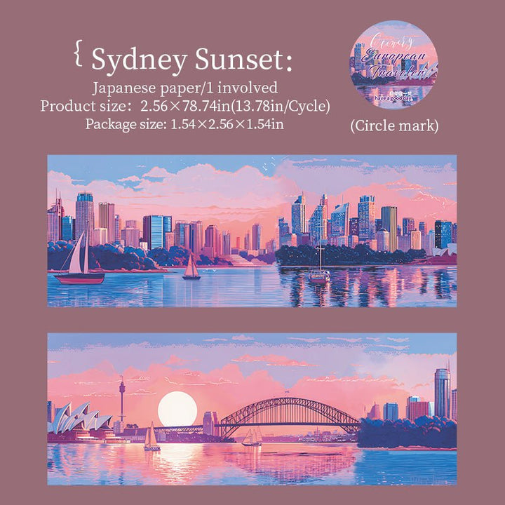 European Traveler Vintage Journal Washi Tapes - Desk Cosmos