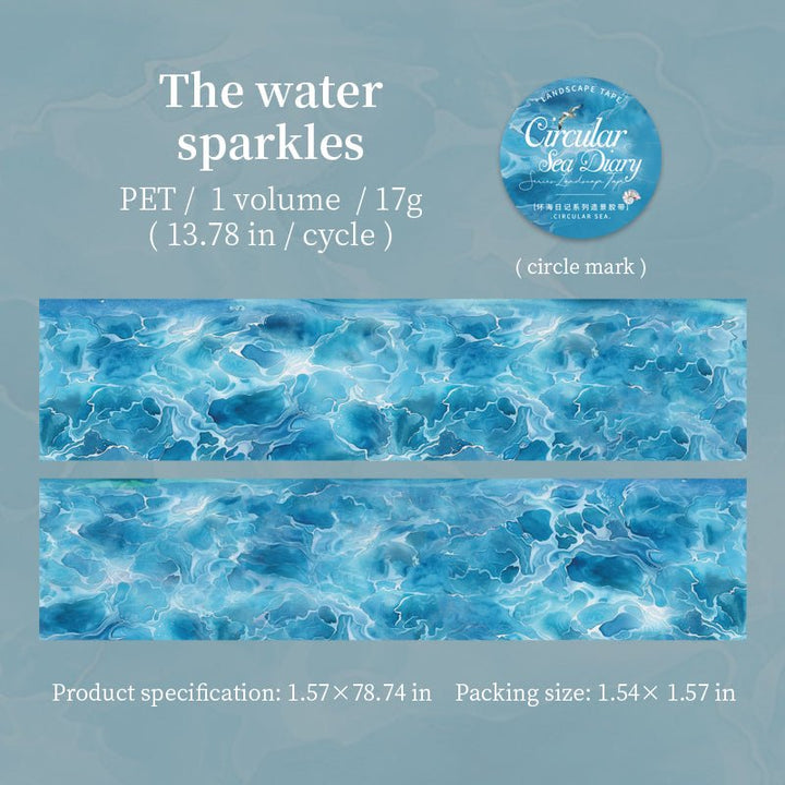 Travel PET Tape Diary of a Tour Ocean Style aesthetic PET tape