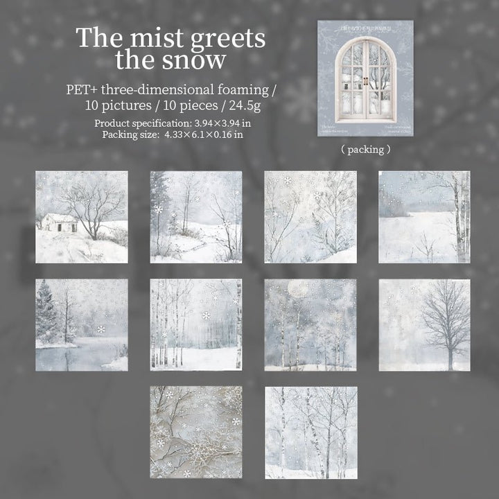 The Snow Outside the Window Stickers - Desk Cosmos