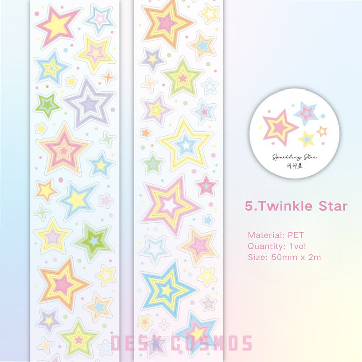 Star Daily Cloud Tape Simple Label Stickers