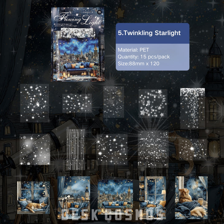 Rainy Cityscape Decorative PET Sticker - Desk Cosmos