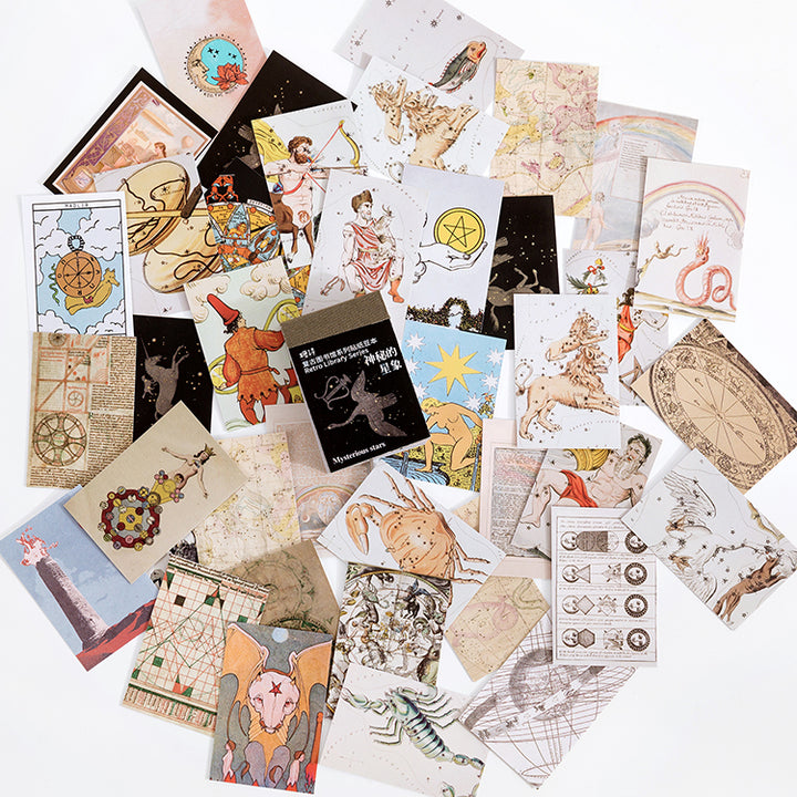 Vintage Library Series Scrapbook Paper Used in Creative Notebooks