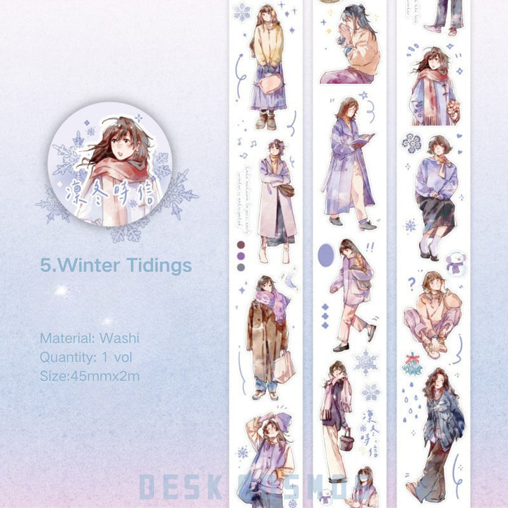 Echoes of Four Seasons Winter Time Letter Characters Elegant Look