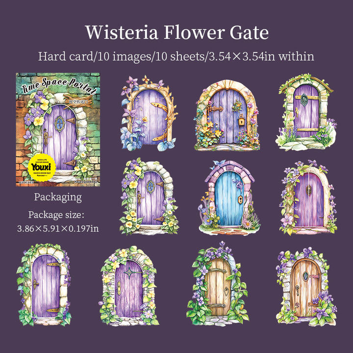 Time Space Portal scenery stickers suitable for junk journal making