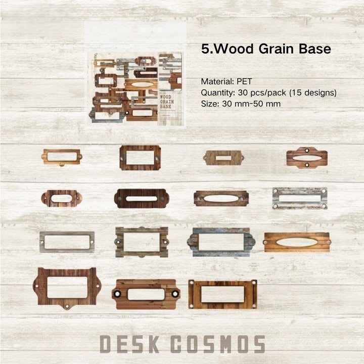Retro Archive Rusted Metal Cardstock Stickers Suitable For Creative Planners