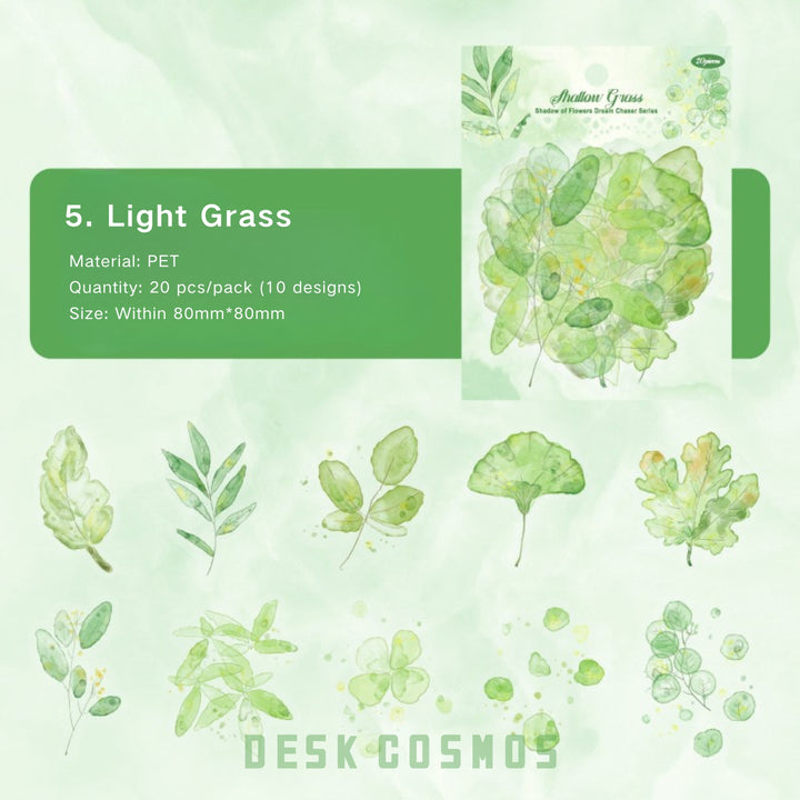 Floral Dream Series Transparent Floral Stickers for Planners