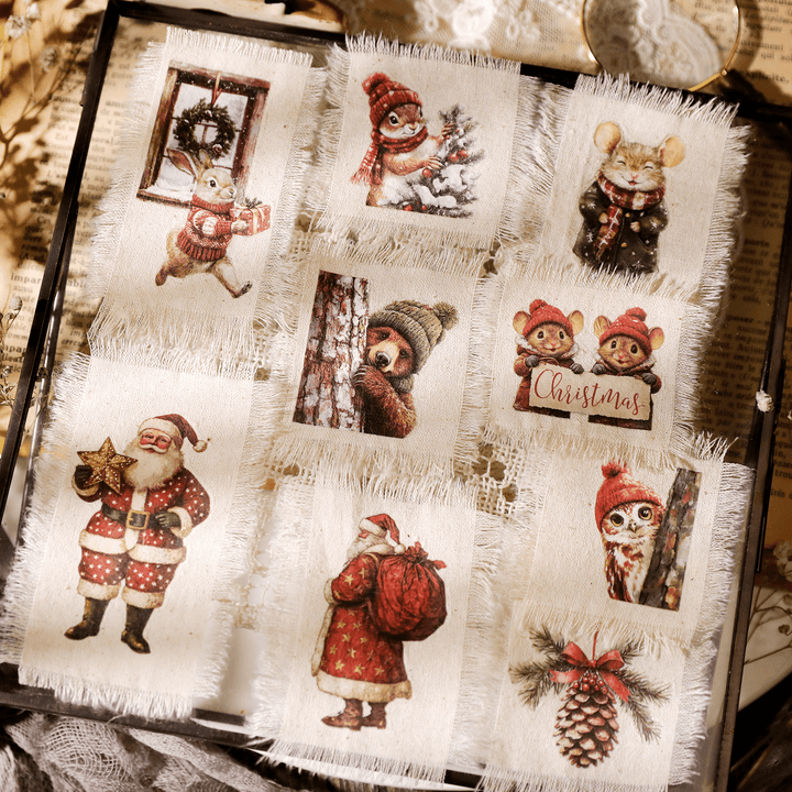 Christmas Santa Animal Transfer Stickers - Desk Cosmos