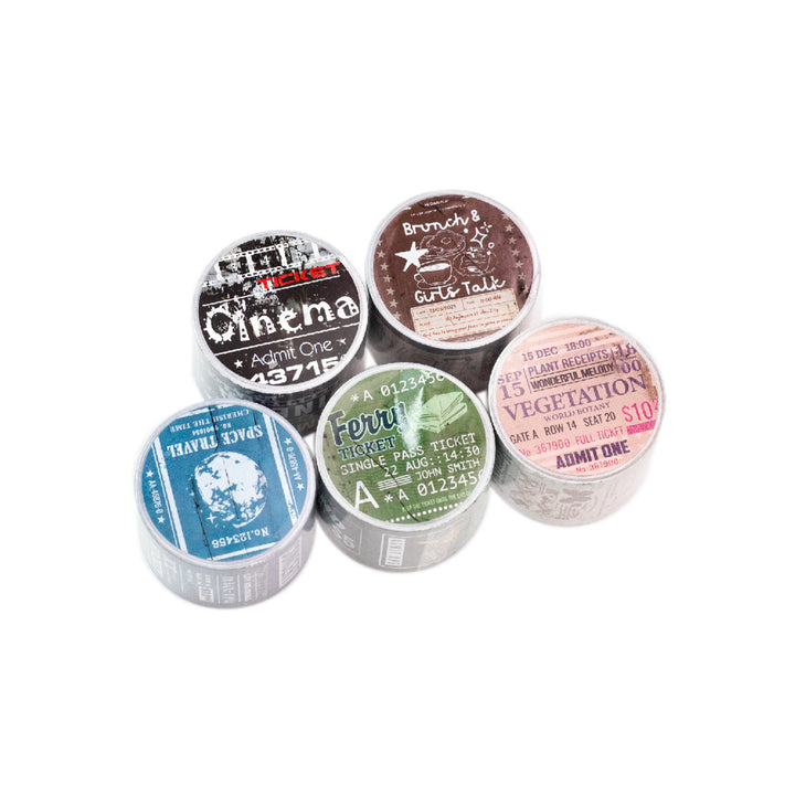 Vintage Ticket Book Paper Stickers - Desk Cosmos
