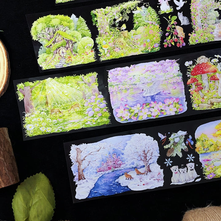 Four Seasons in Fairy Tale Forest PET Tape - Desk Cosmos