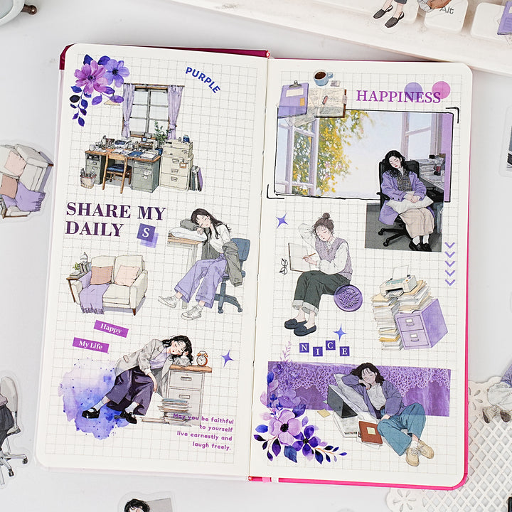 Career Life Diary PET Stickers - Desk Cosmos