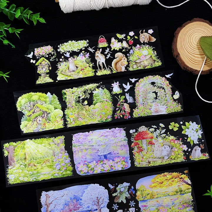 Four Seasons in Fairy Tale Forest PET Tape - Desk Cosmos