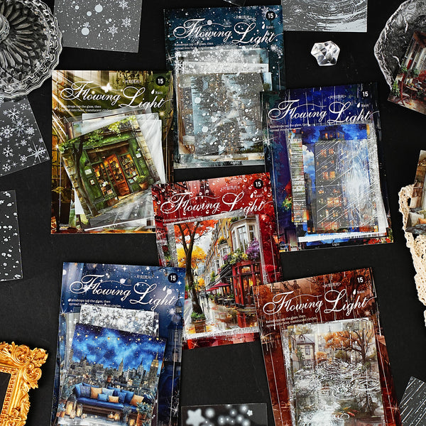 Rainy Cityscape Decorative PET Sticker - Desk Cosmos