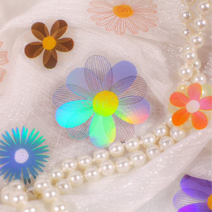 Romantic Daisy Flower PET Stickers - Desk Cosmos