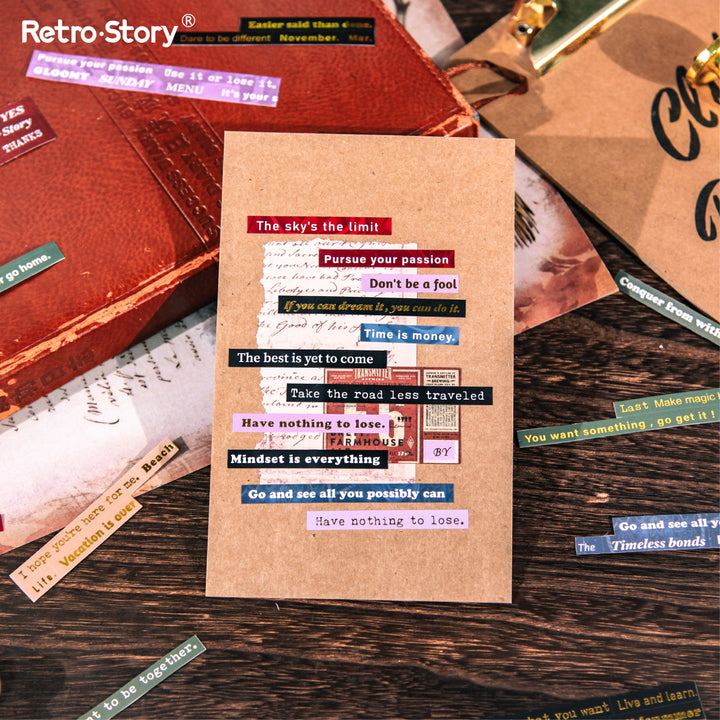 Foil Message Quote Text Stickers - Desk Cosmos