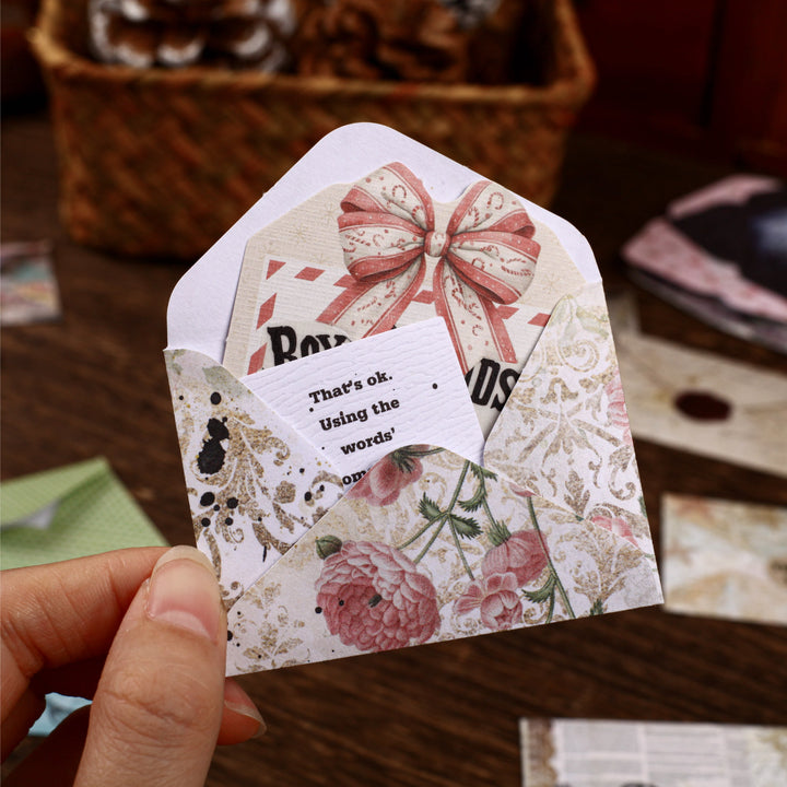 Vintage Envelope and Wax Seal Sticker Set - Desk Cosmos
