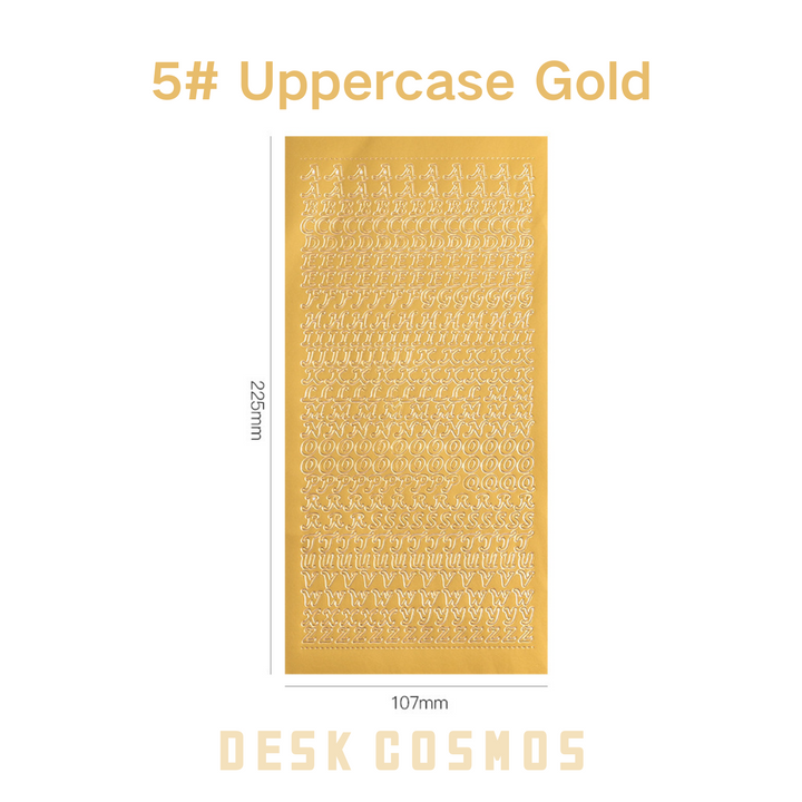 Gold and Silver Foil Stickers for Scrapbooking and Creative Journaling