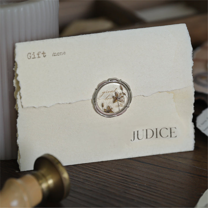 Garden Flowers Wax Seal Epoxy Stickers - Desk Cosmos