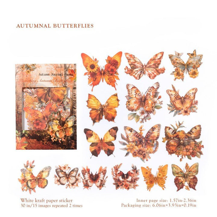 Autumn Stickers – Forest, Farm, Butterflies, Leaves - Desk Cosmos